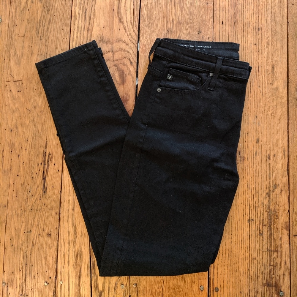 AG High Rise Stevie Ankle Jeans, 27